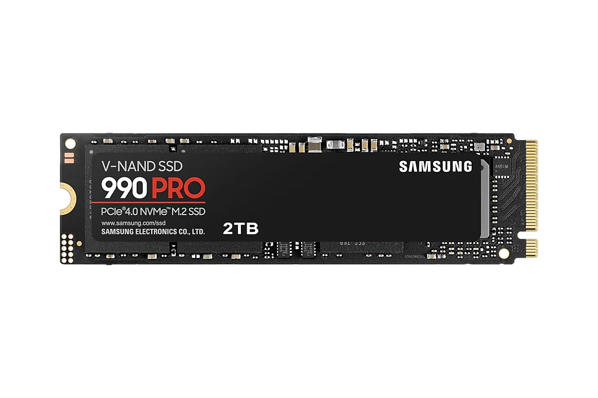 Samsung 990 PRO 2TB NVMe SSD, MZ-V9P2T0B/AM — manufacturer product image