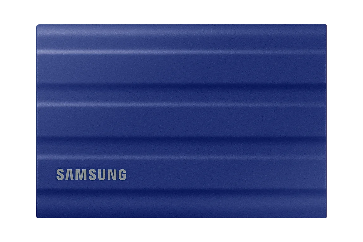 Samsung T7 Shield 2TB portable SSD — Blue, MU-PE2T0R/AM — manufacturer product image